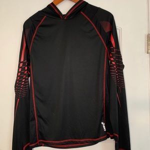 comfortable long sleeve with hood.